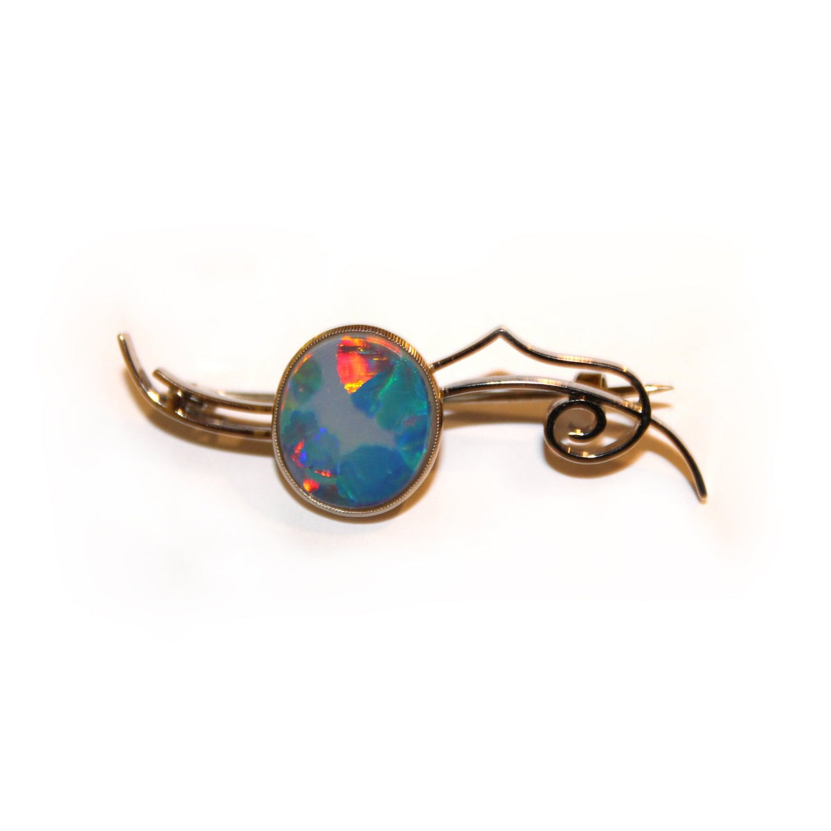 Vintage 9ct Yellow Gold Doublet Brooch