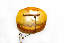Large Butterscotch Amber Brooch