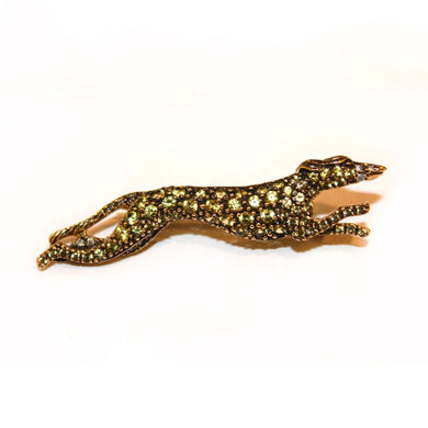 9ct Yellow Gold Yellow Sapphire Leopard Brooch