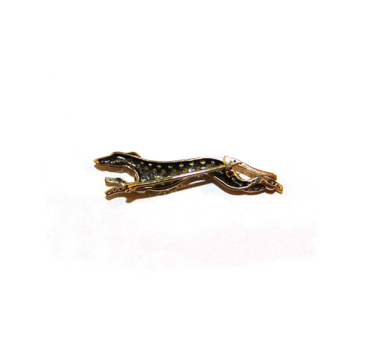 9ct Yellow Gold Yellow Sapphire Leopard Brooch