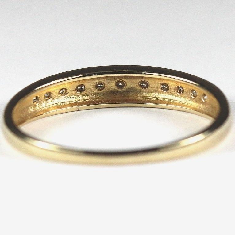 9ct Yellow Gold Thin Diamond Band