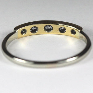 Antique 18ct Yellow Gold and Platinum Diamond Ring (V)