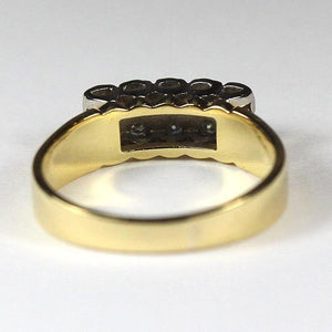Retro 18ct Yellow Gold and Platinum Diamond Ring (V)