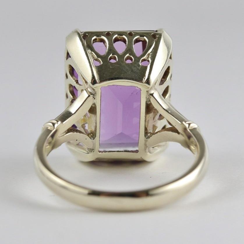 9ct Yellow Gold Amethyst Dress Ring