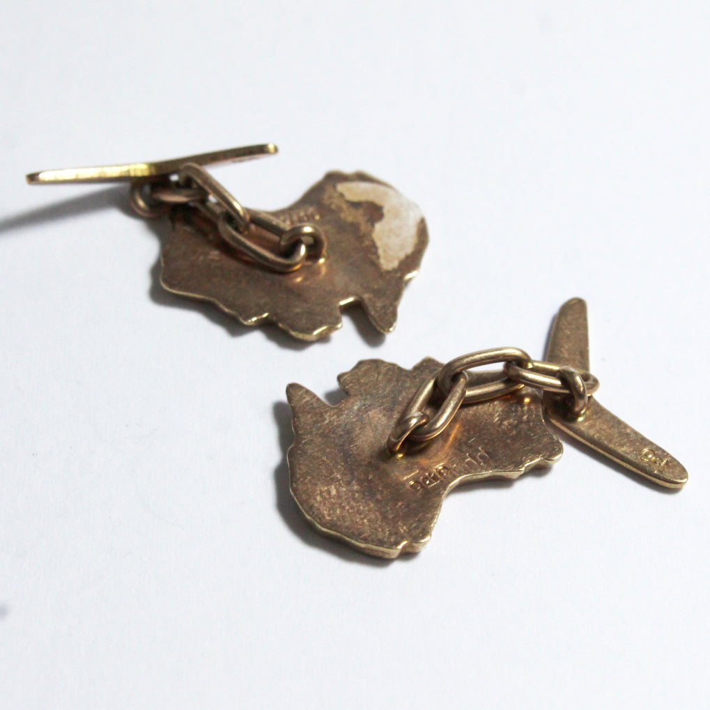 Antique Rose Gold Plated Australia Cufflinks