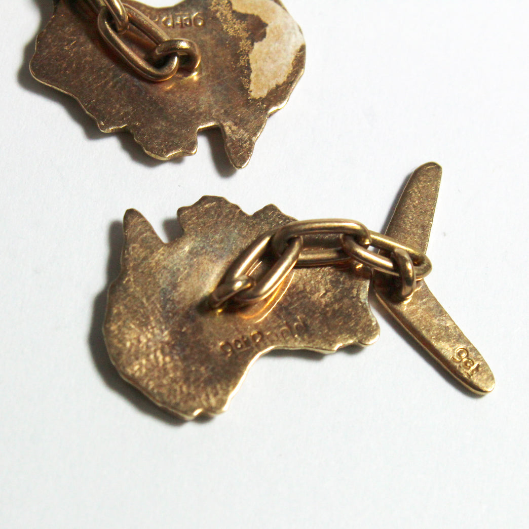 Antique Rose Gold Plated Australia Cufflinks