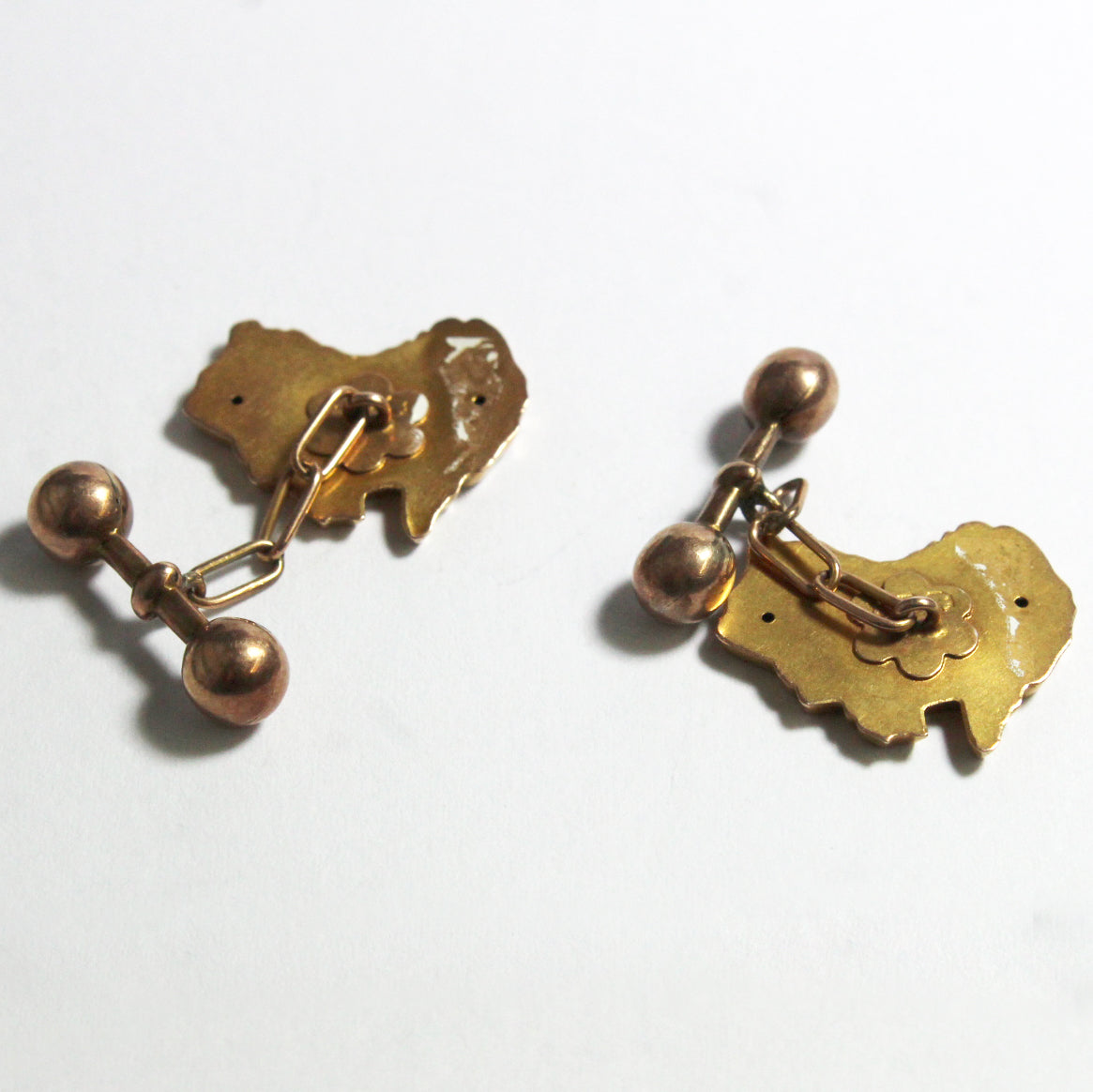 Antique 9ct Yellow Gold Australian Coat of Arms Cufflinks
