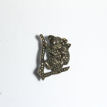 Antique Sterling Silver Marcasite Koala and Joey Brooch