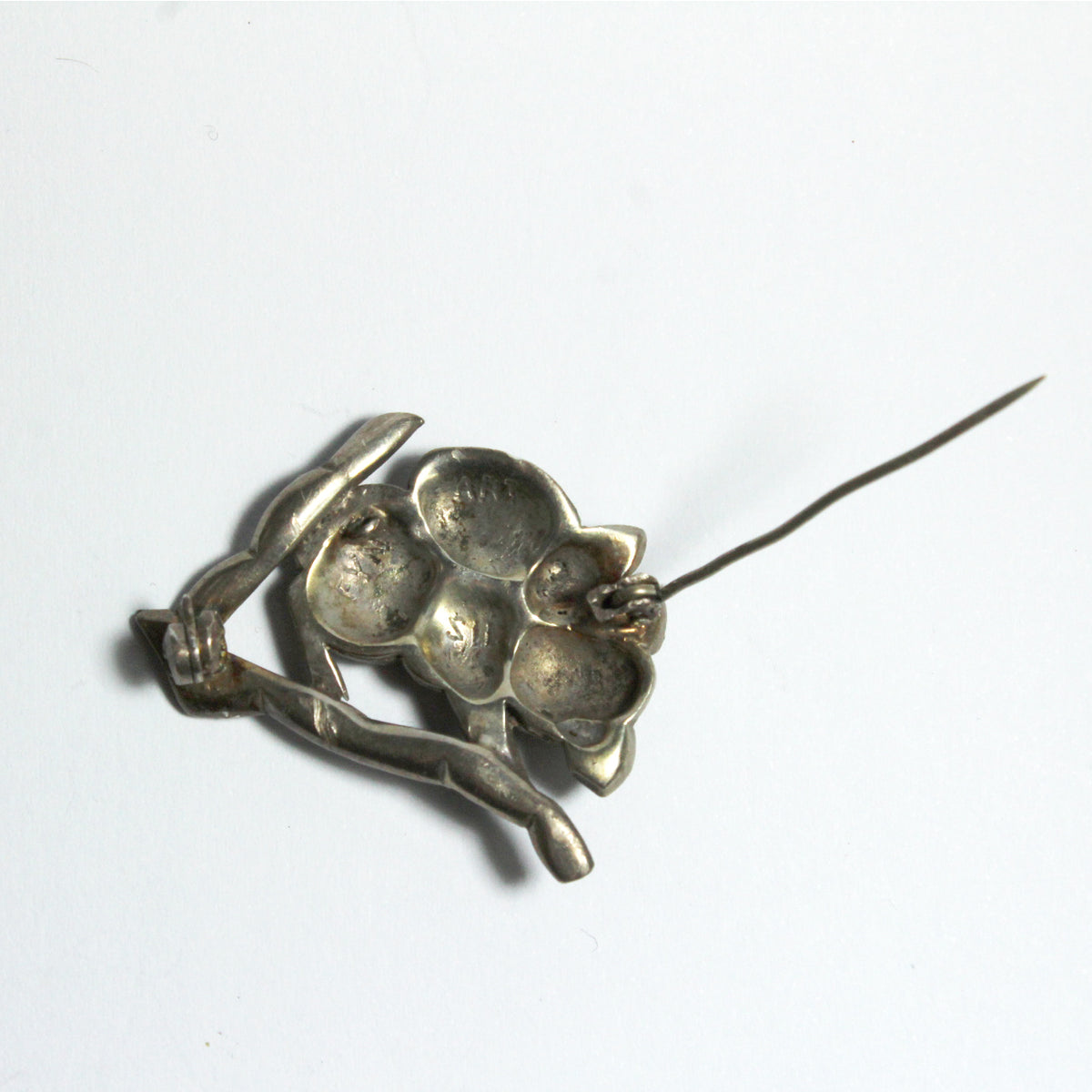Antique Sterling Silver Marcasite Koala and Joey Brooch