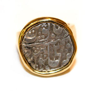 18ct Yellow Gold Ancient Roman Coin Signet Ring