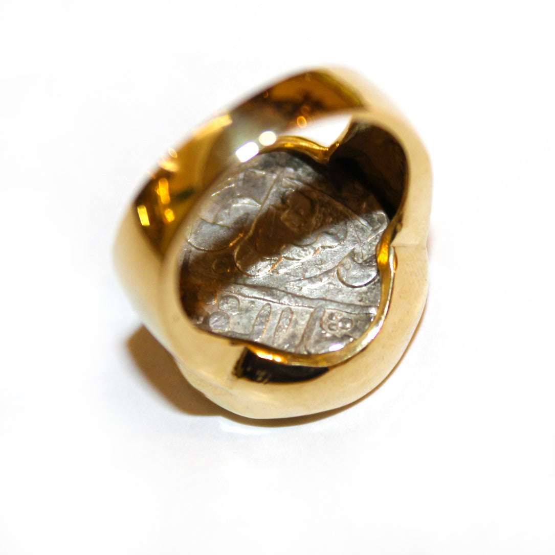 18ct Yellow Gold Ancient Roman Coin Signet Ring