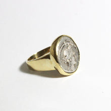 18ct Yellow Gold Ancient Roman Coin Signet Ring