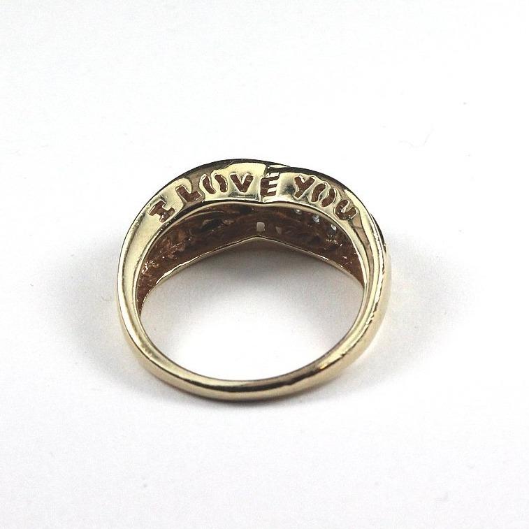Retro 10ct Yellow Gold Diamond Ring (V)