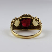 9ct Yellow Gold Garnet and Opal Ring