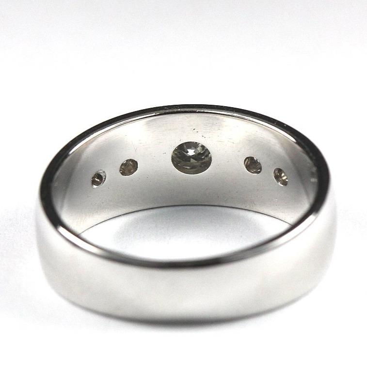 18ct White Gold Bezel Set Diamond Band