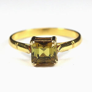 9ct Yellow Gold Yellow Tourmaline Ring