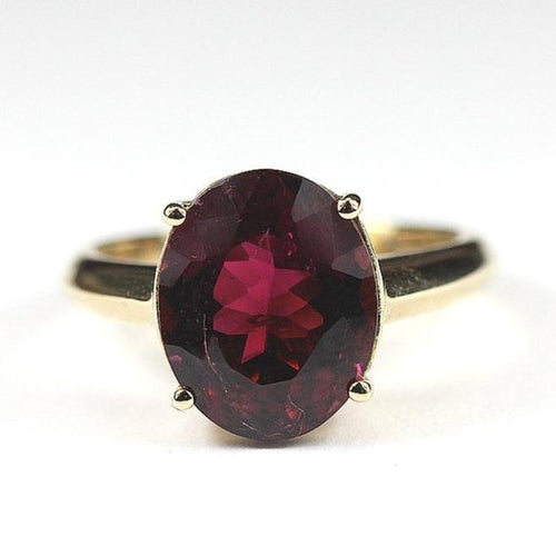 9ct Yellow Gold 3ct Mulberry Tourmaline Ring (V)