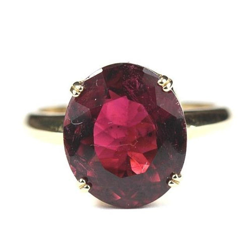 9ct Yellow Gold 6.55ct Mulberry Tourmaline Ring