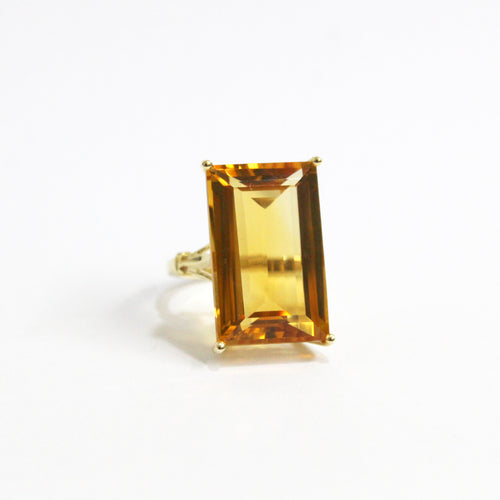 9ct Yellow Gold Citrine Cocktail Ring