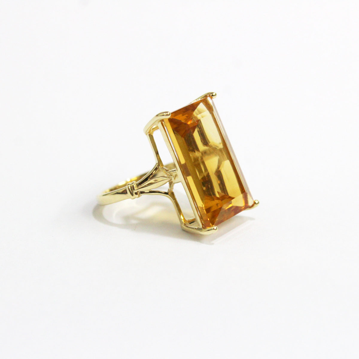 9ct Yellow Gold Citrine Cocktail Ring