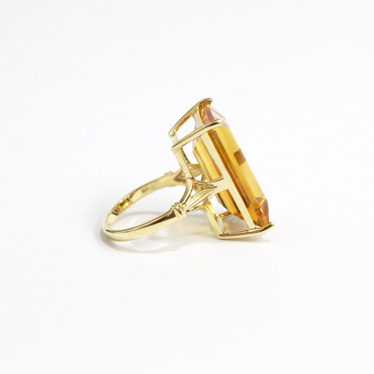 9ct Yellow Gold Citrine Cocktail Ring