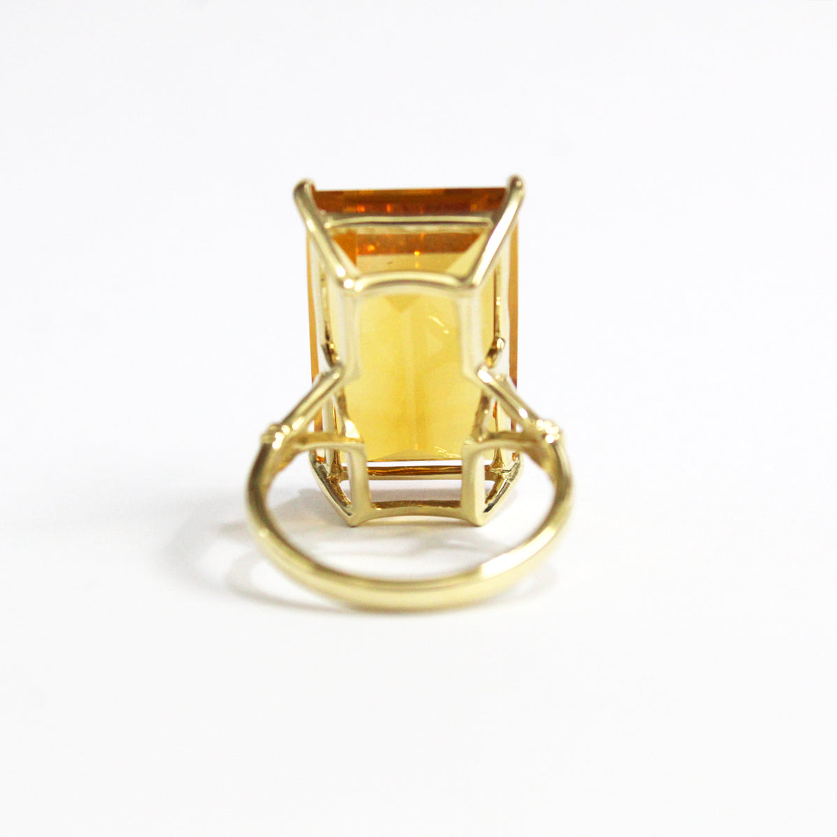 9ct Yellow Gold Citrine Cocktail Ring