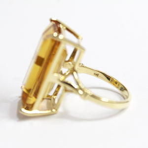 9ct Yellow Gold Citrine Cocktail Ring