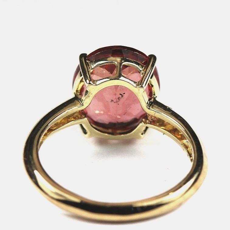 9ct Yellow Gold Pink Tourmaline Ring (V)