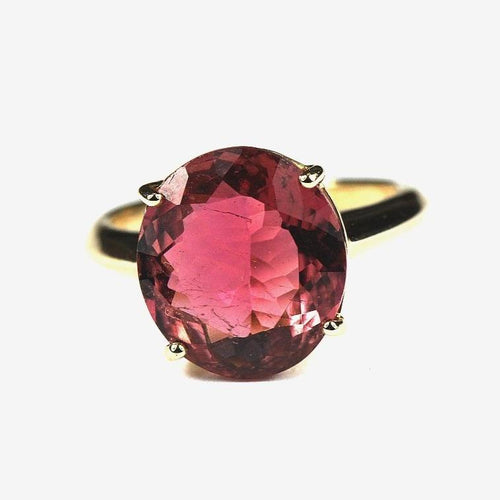 9ct Yellow Gold Rubellite Tourmaline Ring