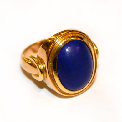 18ct Yellow Gold Lapis Lazuli Dress Ring