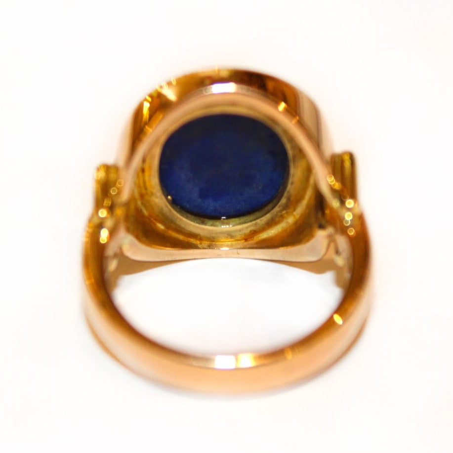 18ct Yellow Gold Lapis Lazuli Dress Ring