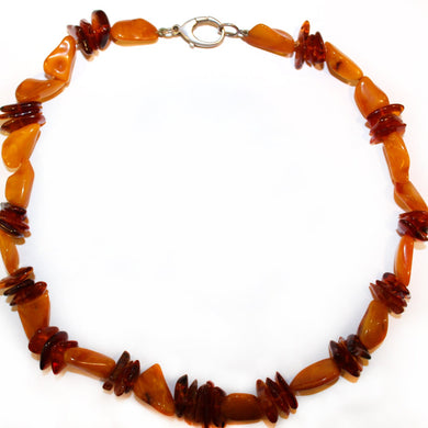 Vintage Baltic Amber Irregular Beaded Necklace