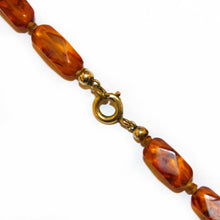 Vintage Faceted Baltic Amber Beaded Necklace