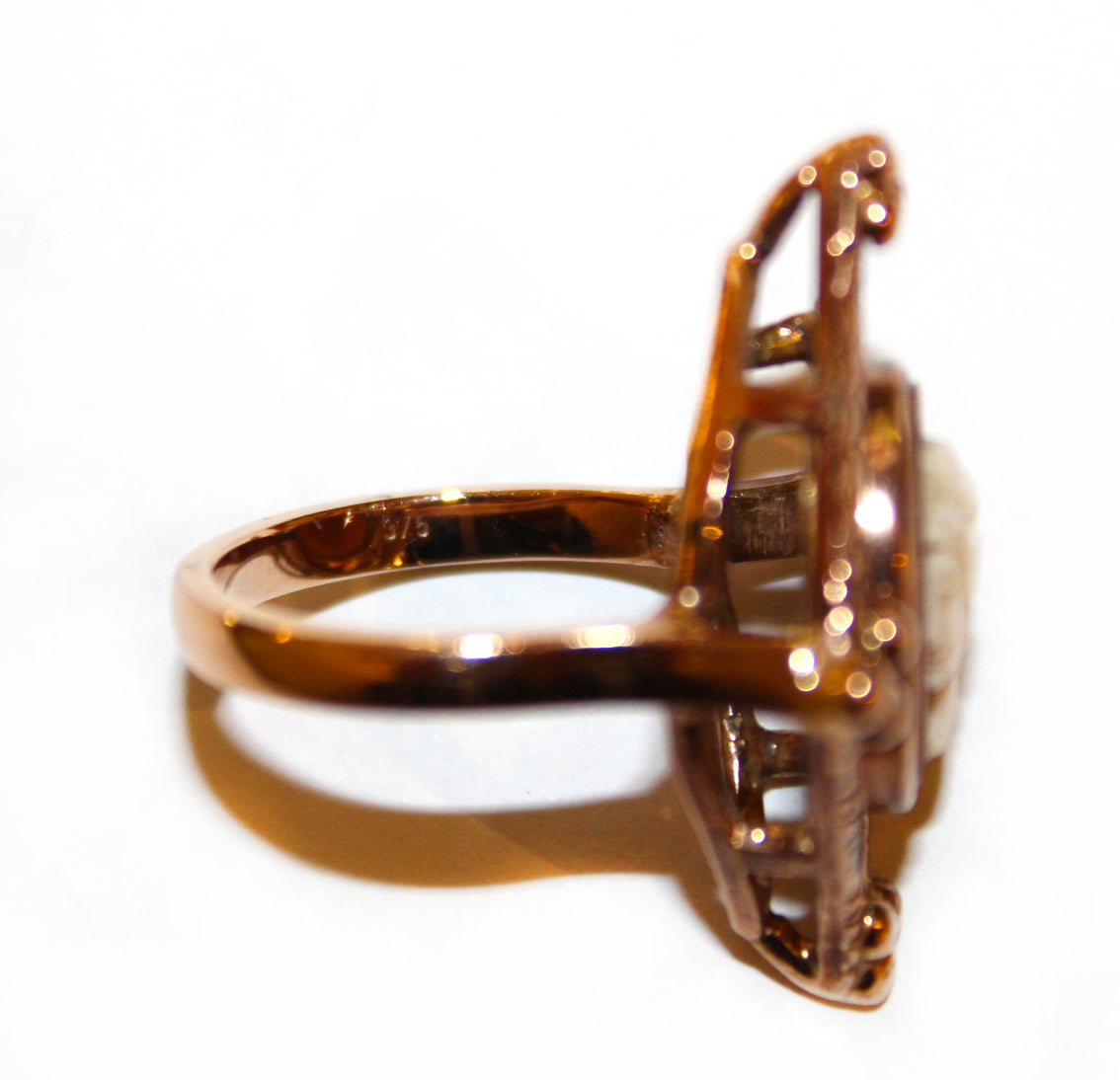 9ct Rose Gold Cameo Ring