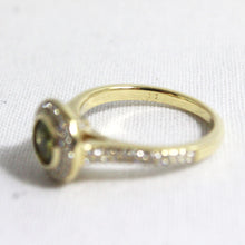 9ct Yellow Gold Peridot and Diamond Dress Ring