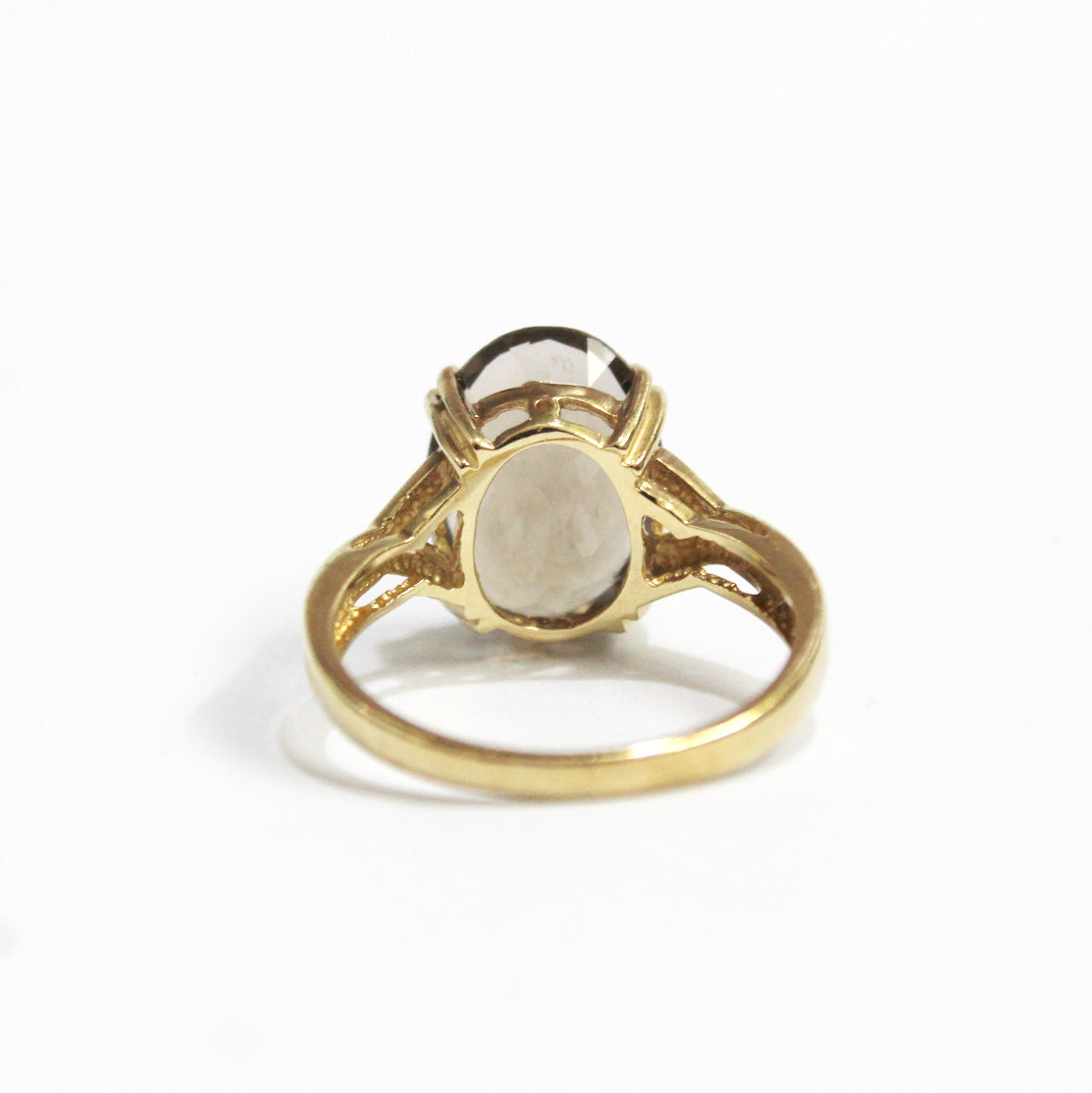 Vintage 9ct Yellow Gold Smoky Quartz Ring