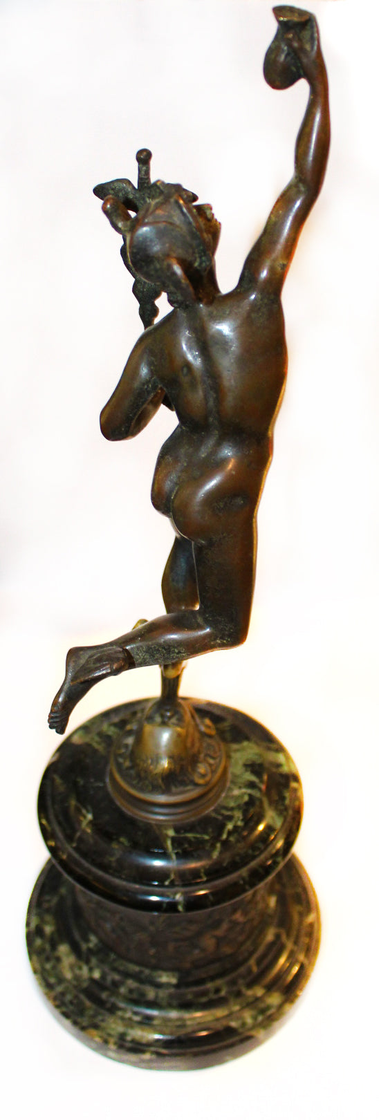 Antique Mercury Bronze Statuette one of a Pair