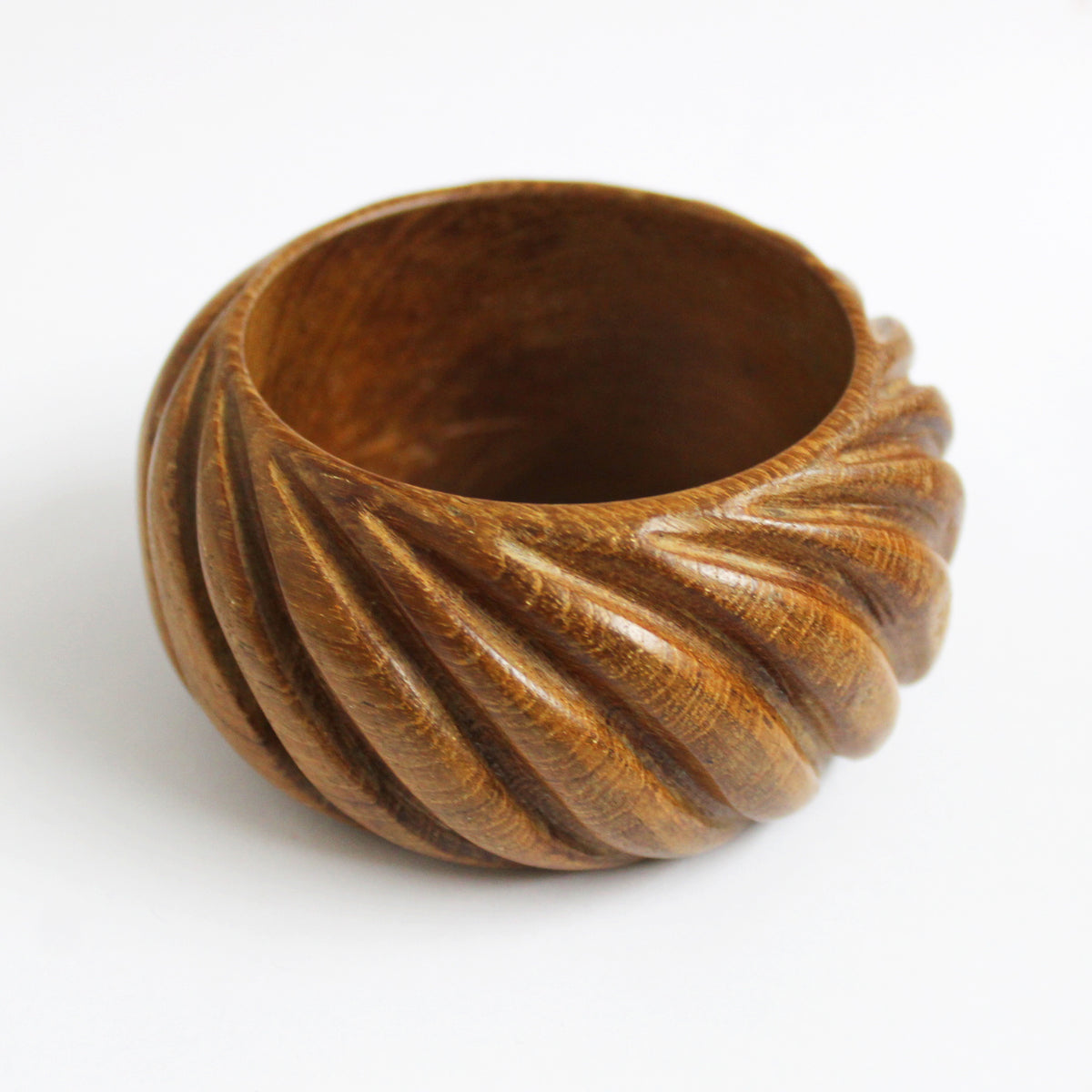 Vintage Carved Wood Bangle