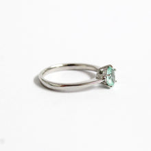9ct White Gold 0.48ct Blue Paraiba Tourmaline Solitaire Ring