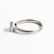 9ct White Gold 0.48ct Blue Paraiba Tourmaline Solitaire Ring