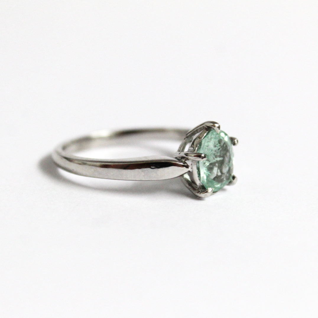 9ct White Gold 1.15ct Blue Tourmaline Ring