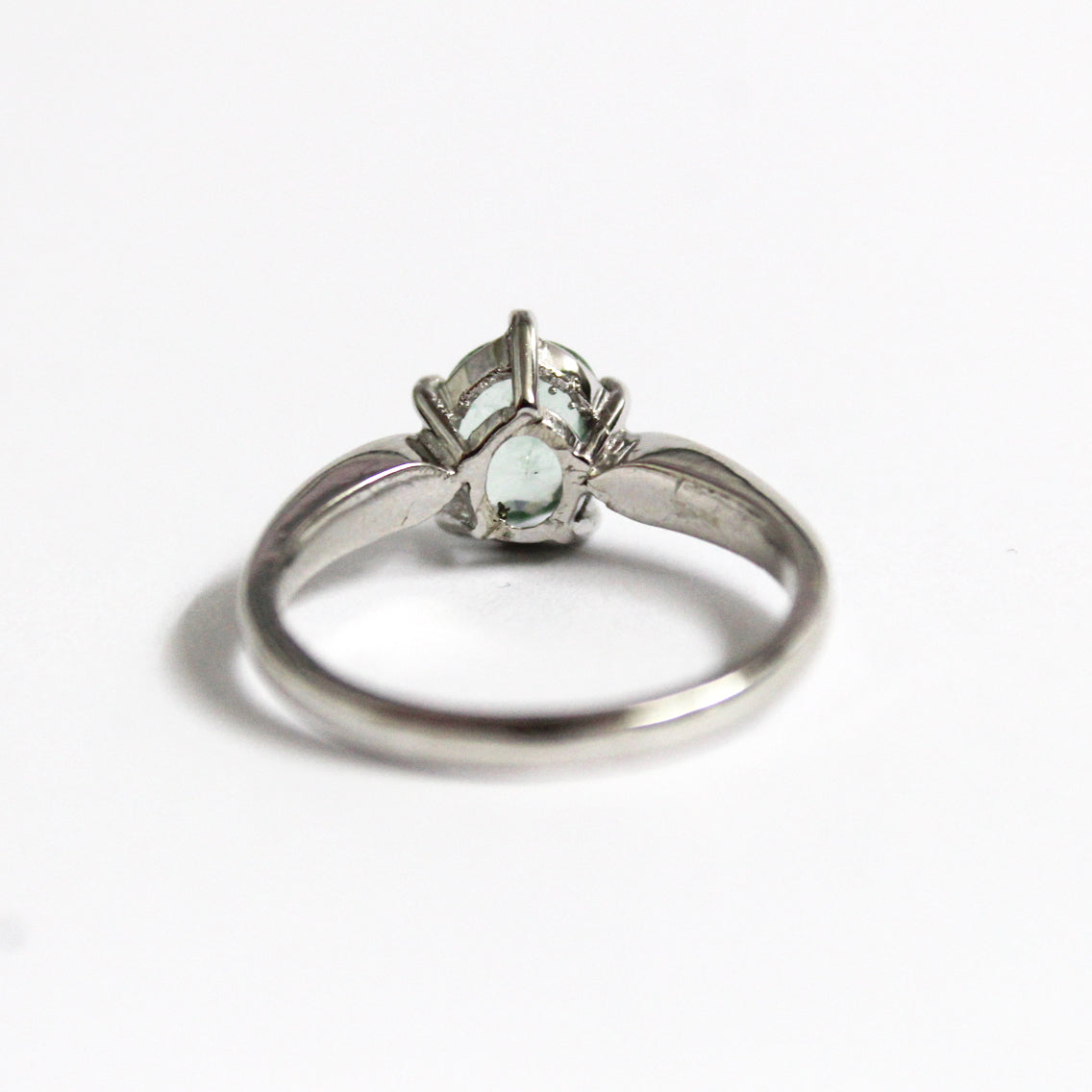 9ct White Gold 1.15ct Blue Tourmaline Ring