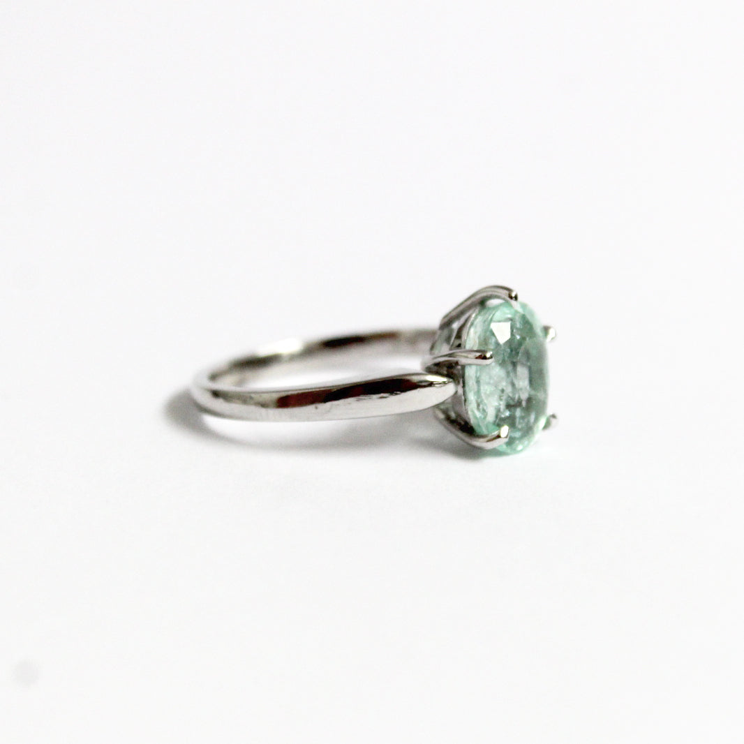 9ct White Gold 2.27ct Blue Tourmaline Ring
