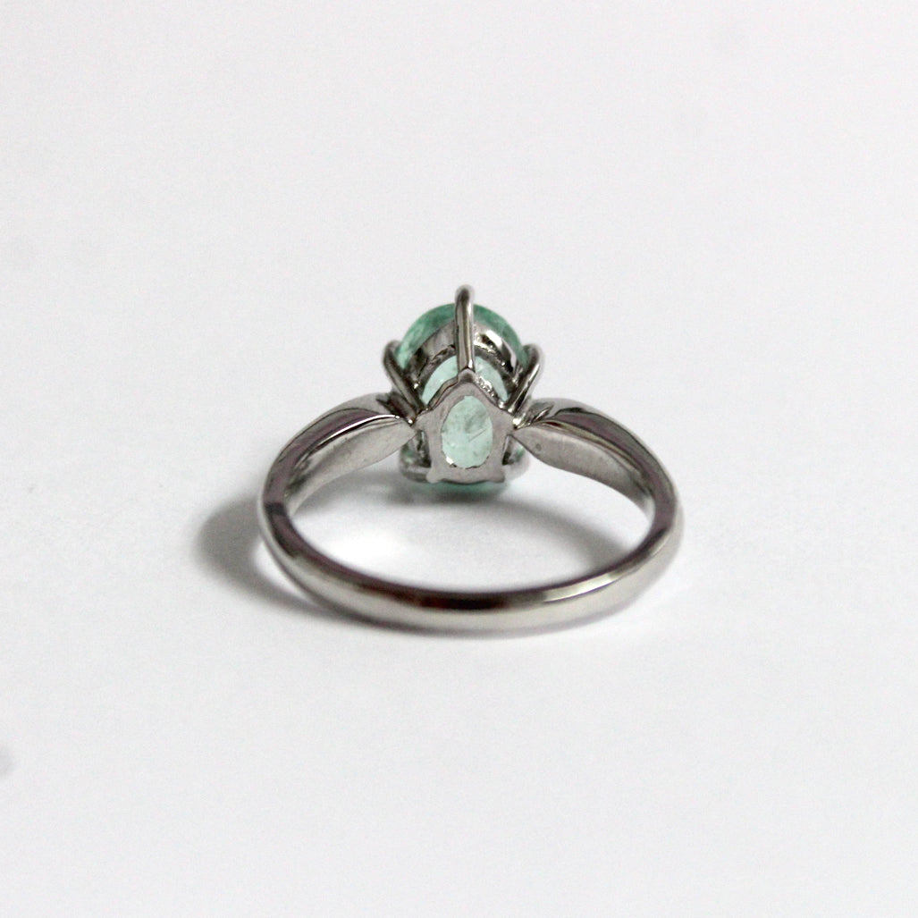 9ct White Gold 2.27ct Blue Tourmaline Ring