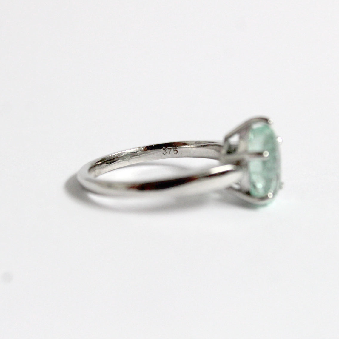 9ct White Gold 2.27ct Blue Tourmaline Ring
