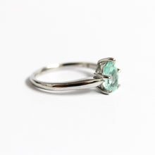 9ct White Gold 0.75ct Blue Tourmaline Ring
