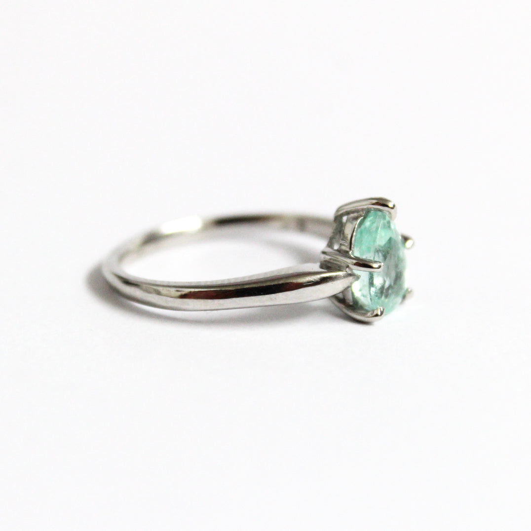 9ct White Gold 0.75ct Blue Tourmaline Ring