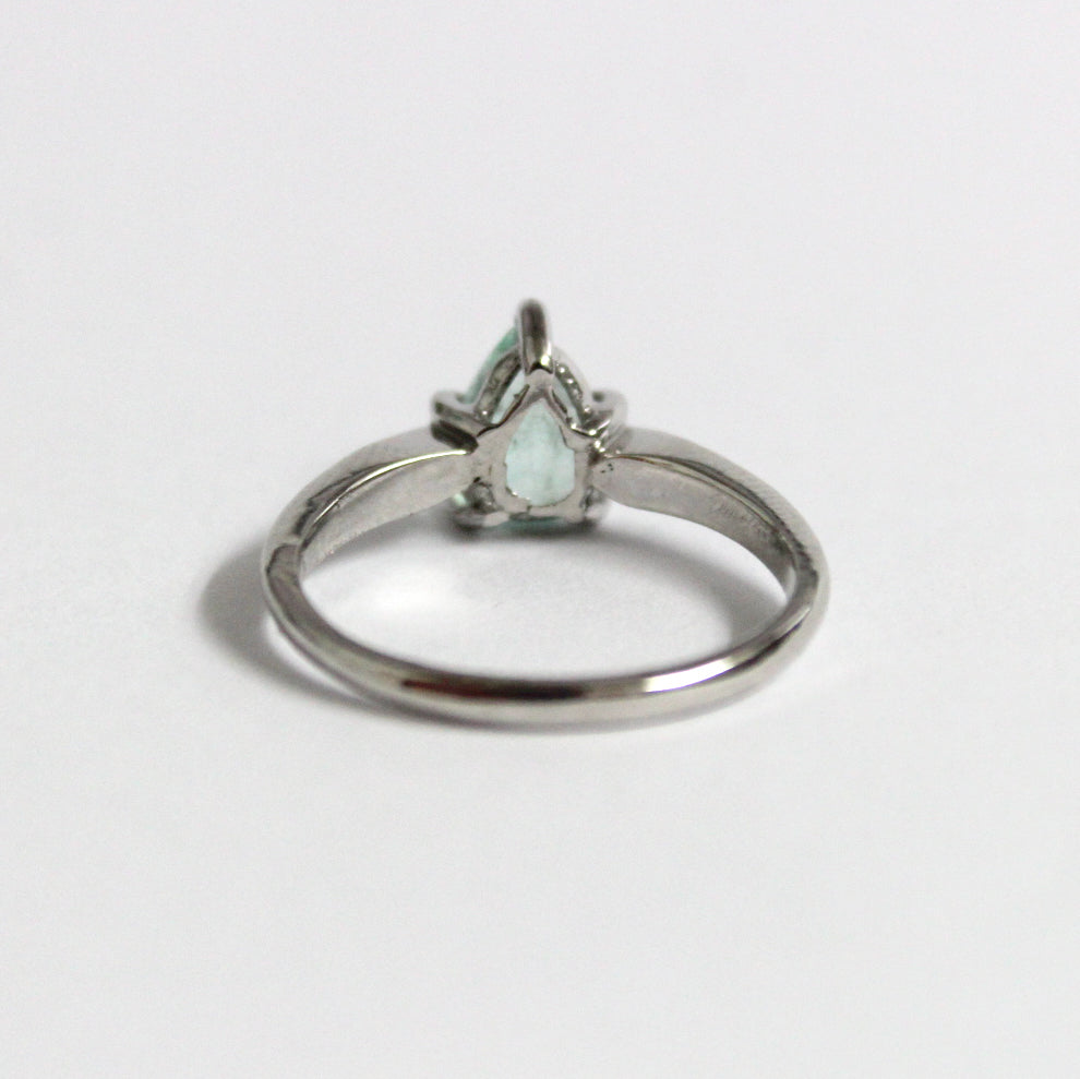 9ct White Gold 0.75ct Blue Tourmaline Ring