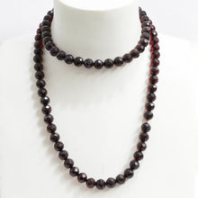 Antique Blood Red Faceted Bakelite Beaded Necklace
