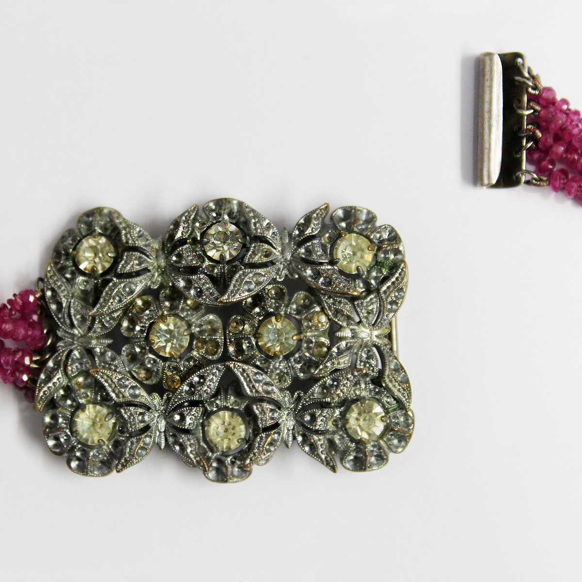 Vintage Pink Burmese Ruby Multi-Strand Necklace